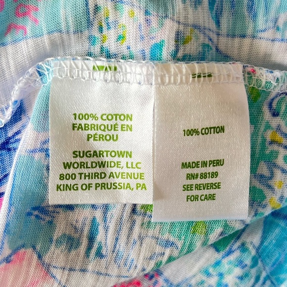 NWT Lilly Pulitzer WISH YOU WERE HERE Etta Tee Shirt - Picture 8 of 11